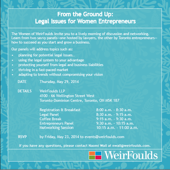 From the Ground Up: Legal Issues for Women Entrepreneurs